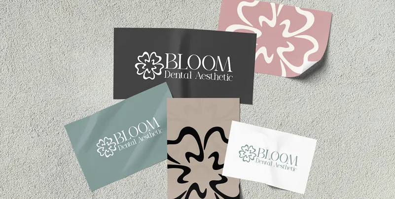 Bloom Dental brand stationery