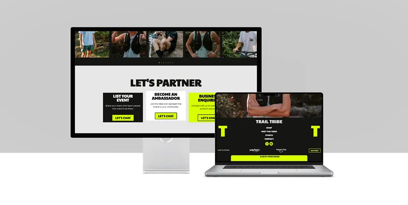 Trail Tribe website desktop view