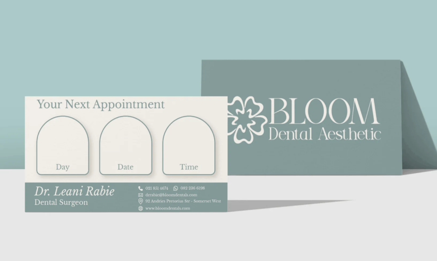 Bloom Dental — brand identity and marketing materials